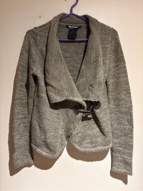 Groggy Knit Shawl Collar Style Toggle Closure Cardigan Size Small Piling Y2K